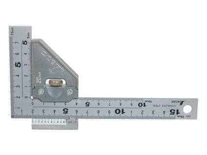 90354 shinwa presny nerezovy uhelnik s dorazem 150 mm